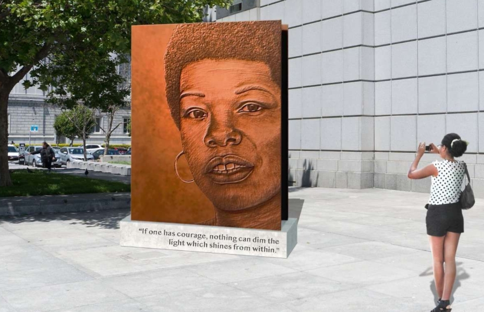 angelou statue sf chronicle